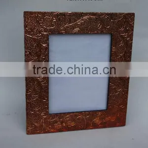 Embossed Pattern on Copper Sheet on MDF Wood Photo Frame thumbnail-1