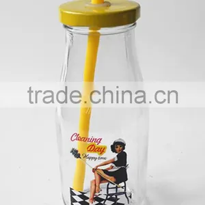 Fashion 250ml Starbucks Type Mango Juice Glass Beverage Bottle thumbnail-2