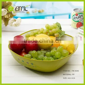 Big Squar Double Color Market New Design Plastic Salad Bowls Dinner Bowl thumbnail-4