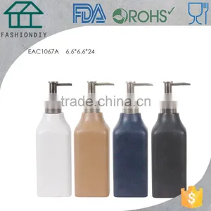 Concrete Bathroom Accessories Set Manual Soap Dispenser With Stainless Pump thumbnail-1