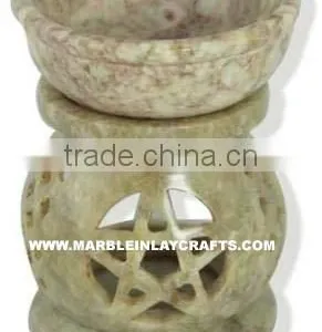 White Soapstone Aroma Oil Burner thumbnail-1