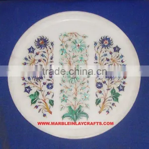 White Marble Inlay Plate thumbnail-1