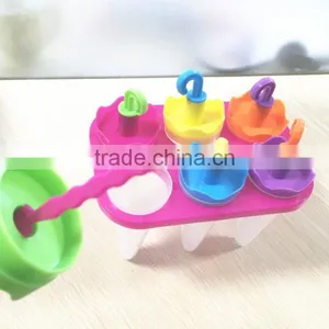 BPA FREE 100% Candy Color 6 in 1 Umbrella Ice Popsicle Molds for Kid thumbnail-3