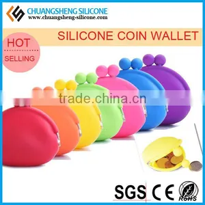 CANDY COLOR COLORFUL CUTE SILICONE COIN BAG/COIN POCKET WITH A LOVELY SHAPE HREAT SHAPE thumbnail-1