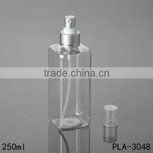 250ml Spray Bottle Skin Care Container PET Plastic Square 250ml Spray Bottle thumbnail-1