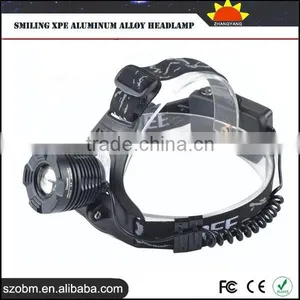 Rechargabel High Power Smiling XPE Aluminum Alloy Headlamp thumbnail-1