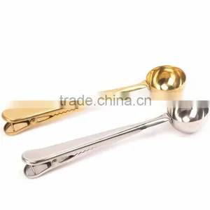 304 Stainless Steel Food Grade Measured Coffee Spoon With Clip thumbnail-1