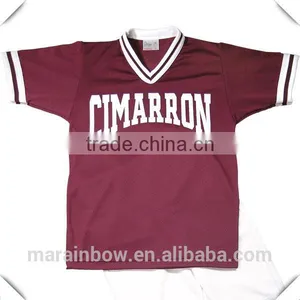 Mens v Neck Texturized Polyester Mesh Baseball Jersey ,baseball Tee ,baseball t Shirt thumbnail-1