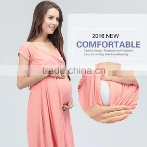 Leisure Maternity Casual Dresses Ladies Nursing Clothing Mod Style Pregnant Women Skirts thumbnail-1