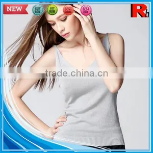 China Fitness Cheap Plain Bodybuilding Clothing Crop Loose Tank Tops for Women Plain Stringer Tank Top Wholesale thumbnail-1