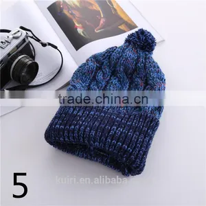 Women's Hat Winter Shoe Female Knit Autumn Thicken Pom Hats For Girls Caps Thicken Cap thumbnail-6