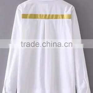 Runwaylover EY2338B Hot Sale 2017 Ladies Fashion Gilding Pure Color Blouse thumbnail-4