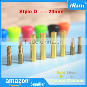 (MOQ:100pcs) Cylinder DIY Metal Shoe Laces Aglets Shoelaces Tips For Replacement Air Yeezy - 23mm Round Tips - Accept Custom Tip thumbnail-1