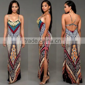 Walson 2017 Fashion Boho Dress Bodycon Printed Dress Beach Women Dress thumbnail-1