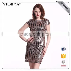 Oem&Odm Service Dotted Line Deep V Behind Women Stylish Dress thumbnail-6