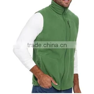 Newest Basic Fit Fleece Vest Secure-zip 100% Polyester Micro Fleece Popular Hottest Christmas SPORT VEST for Men thumbnail-3