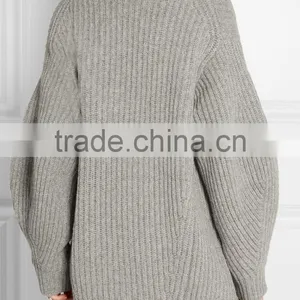 High Quality Turtle Neck Oversized Cashmere Sweater Women's thumbnail-4
