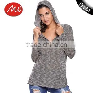 High Quality Ladies Fashion Thin Hoody Sweater With Wholesale Price thumbnail-1