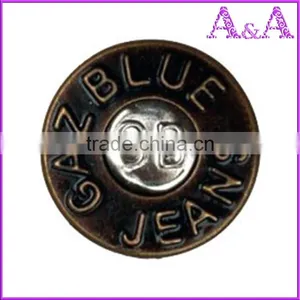 Wholesale Custom Zinc Alloy Metal Botton Jeans Button for Lady Jeans thumbnail-3