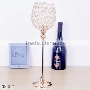 Hot Sale Crystal Candle Holders Wedding Table Decorations thumbnail-1