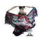 Colorful Gradient Bohemian Belly Dance Chiffon Skirt Printed Large Hem thumbnail-1