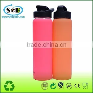 600700ml High Borosilicate Glass Water Bottle With Silicone Sleeve thumbnail-1