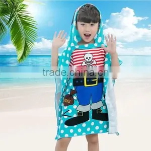 Microfiber Printed Kids Hooded Towels for Beach thumbnail-2
