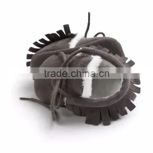 Toddler Baby Moccasins Winter Keep Warm With Fur Snow Lace up Baby Shoes thumbnail-5