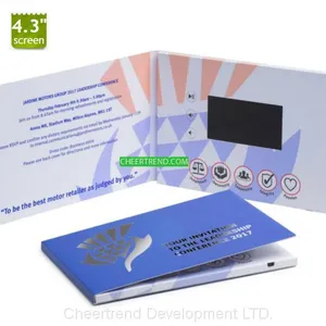 2017 Most Thinnest A5/A4 Portrait Brochure 4.3 Inch TFT Lcd Video Greeting Card, Lcd Video Cards, Video Brochure thumbnail-4