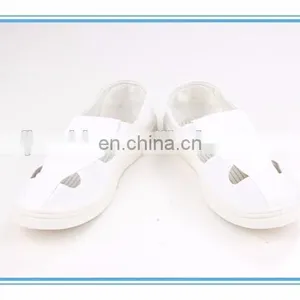 White Canvas Four-holes Pvc Sole Cleanroom ESD SHOES-010 thumbnail-1