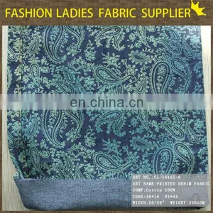 100%cotton Denim Discharge Print Denim thumbnail-1