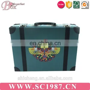 Kids Owl Animal Pattern Paper Cardboard Suitcase Boxes With Handle thumbnail-3