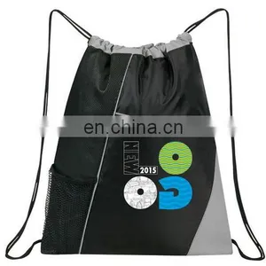 Custom Cheap Polyester Shoulder Drawstring Bags thumbnail-4
