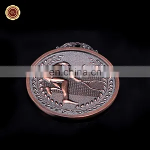 Wr Customized Metal Sports Medal for Award Wholesale Bronze Tennis Medal With Quality Ribbon thumbnail-1
