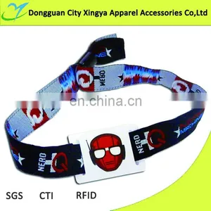Cheap Customized Polyester Festival Rfid Fabric Wristbands thumbnail-1