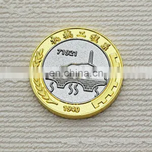 Elegant Double Metal Colors Plating Chinese Coins for Sale thumbnail-1