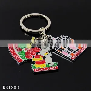 Custom Travel Country Keychain Tourist Souvenir Gifts Metal Key Rings thumbnail-3