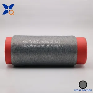 Carbon Conductive Fiber Nylon Filament 20D Twist With 50D White FDY Polyester Filament Anti-Static Yarn for ESD Garments-XT11531 thumbnail-3