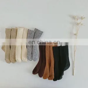 Angolan Rabbit Wool Korean Children's Socks Soft Waxy Double Needle Children's Socks Thickened Winter Warm Children's Socks thumbnail-2