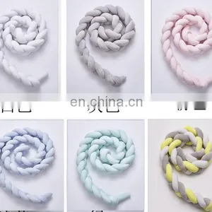 Knot Cushion,Crib Baby Bumper Cot Braid Pad Protector Braided Knot Pillow thumbnail-6