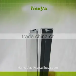 Bottom Door Seal Brush Strip Pvc Chrome Color h Shape Pvc Plastic Rubber Profile thumbnail-3