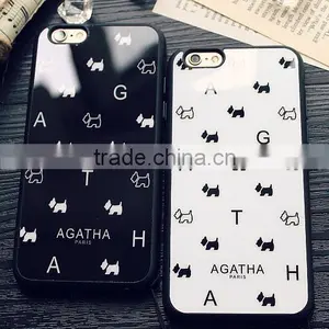 Mobile Phone Case /Black and White Dog Mobile Phone Shell, Lanyard Protective Sleeve thumbnail-1