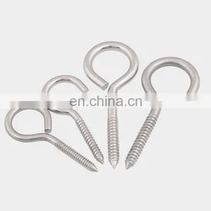 China Manufacturer Carbon Steel Eye Hook Screw With Washer Self Tapping Eye Screw thumbnail-1