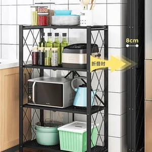 Kitchen Racks With Wheels Kitchen Storage Racks Metal Kitchen Shelves Display thumbnail-2