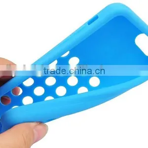 Circular Hole Design Silicone Case for Iphone 5C thumbnail-1