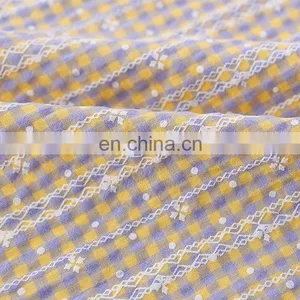 40 Colorful Plaid Printed Cloth Plain Weave Polyester Cotton Fabric Spring and Summer Children's Overalls Dress Mosquito Pants f thumbnail-3