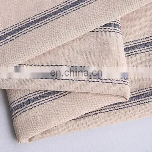 Stock Yarn Dyed Fabric Cotton Linen Blended Stripe Fabric Dress Skirt Fabric thumbnail-2