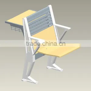 Plywood School Furniture Classroom College Desk and Chair TC-951-1-V for Student thumbnail-1