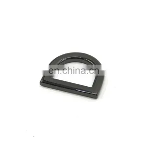 Manufacture Custom Zinc Alloy Flat Metal D Ring Iron Ring D-rings for Handbags thumbnail-3