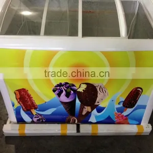 Ice Cream Freezer Curved Glass Door Ice Cream Chest Freezer thumbnail-4